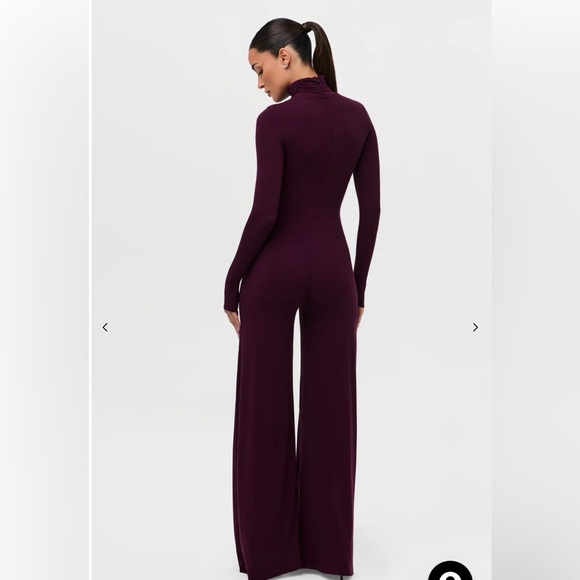 Naked Wardrobe Elegant Jumpsuit - Dark Plum - Picture 3 of 9